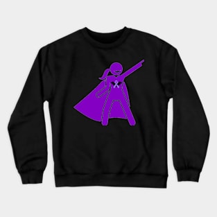 Bat Awareness Ribbon Woman Superhero Silhouette 2 Crewneck Sweatshirt